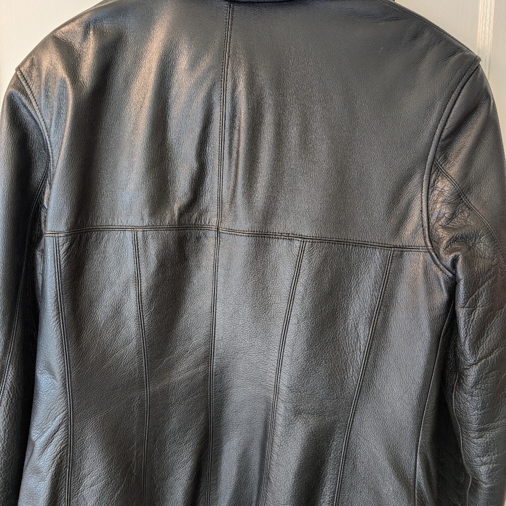 Black leather jacket - Picture 3 of 5